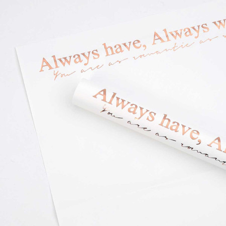 Водостойкий Крафт "Always Will" (15 л.) - #F111 Белый-Розовое Золото